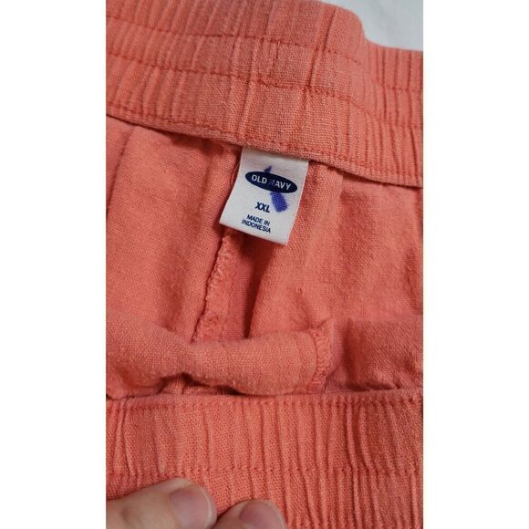 Old Navy Pink Linen Blend Pull On Shorts XXL - Picture 3 of 4